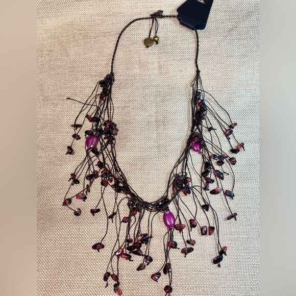 STATEMENT NECKLACE ~ 22” Long ~ Beaded design ~ Boho Style ~ Great Gift Idea. - Picture 1 of 5